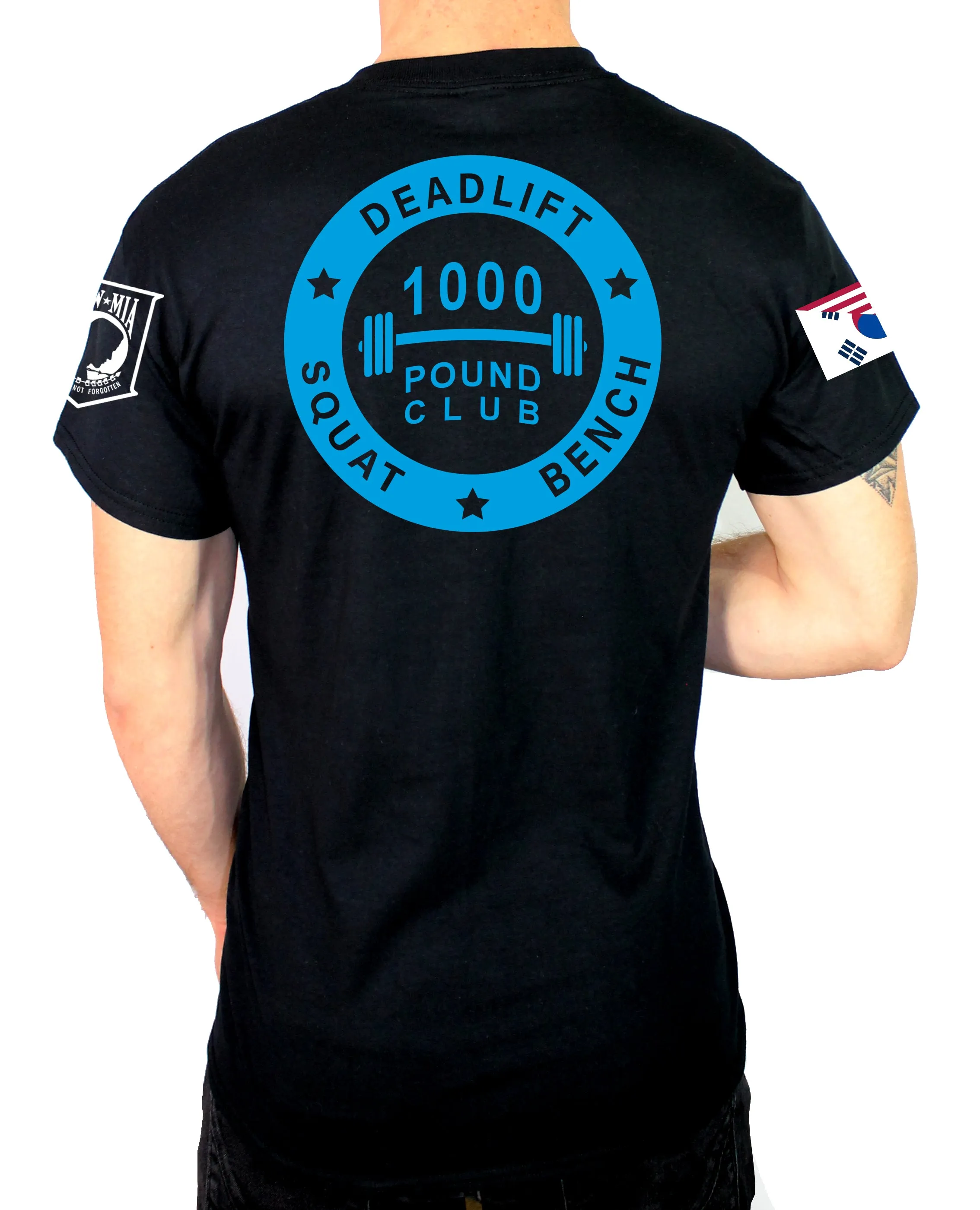 1000# 50-50 Blend Black Unisex PT Short Sleeve Shirt. Approved for PT.