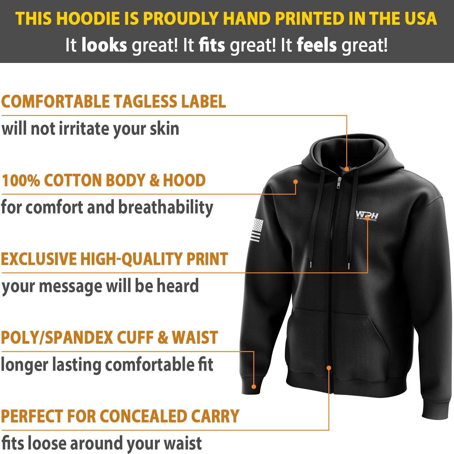 1776 Betsy Ross Flag Zip Up Hoodie