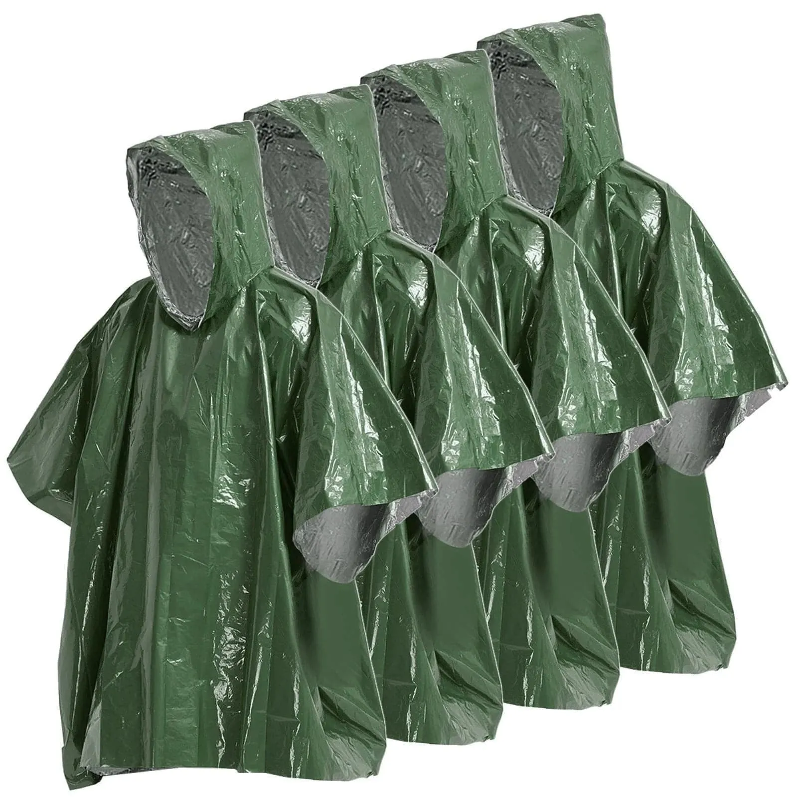 2022 New 4 Pack Emergency Rain Poncho Thermal Blanket Poncho Weather Proof Outdoor Survival Camping Gear Camping Equipment