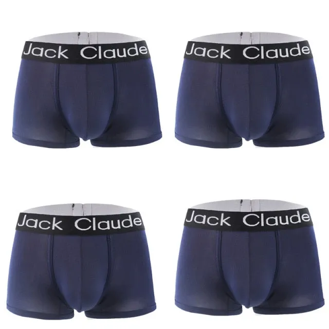 4 Pack Underwear Men's Underpants Panties Comfortable Breathable  Boxer Trunks