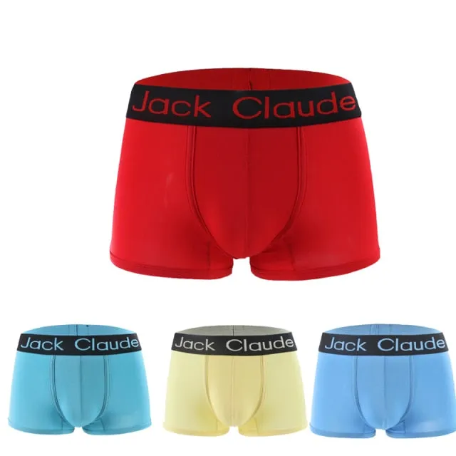 4 Pack Underwear Men's Underpants Panties Comfortable Breathable  Boxer Trunks