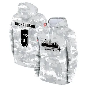 #5 Richardson Salute to Players Hoodie Indianapolis Colts Fashion Fan Hoodies Fall Fleece Tops American Football Fan Gifts