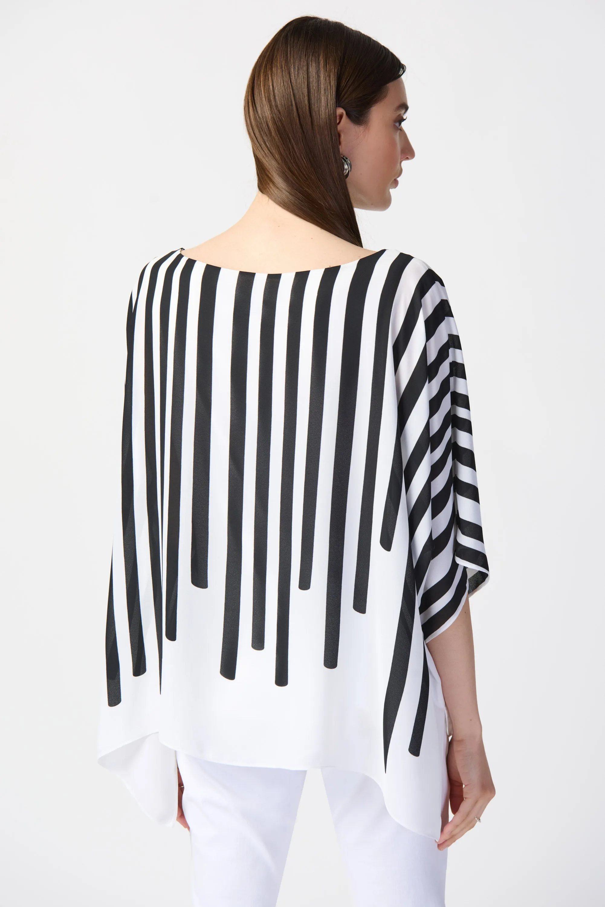 Abstract Print Georgette Poncho Top