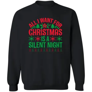 All I Want for Xmas Crewneck Pullover Sweatshirt