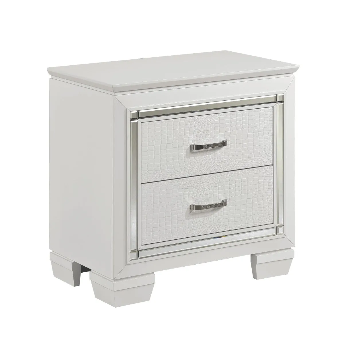 Allura White Night Stand, LED Lighting