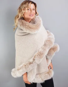 Alpaca Blend Medium Cape- Beige