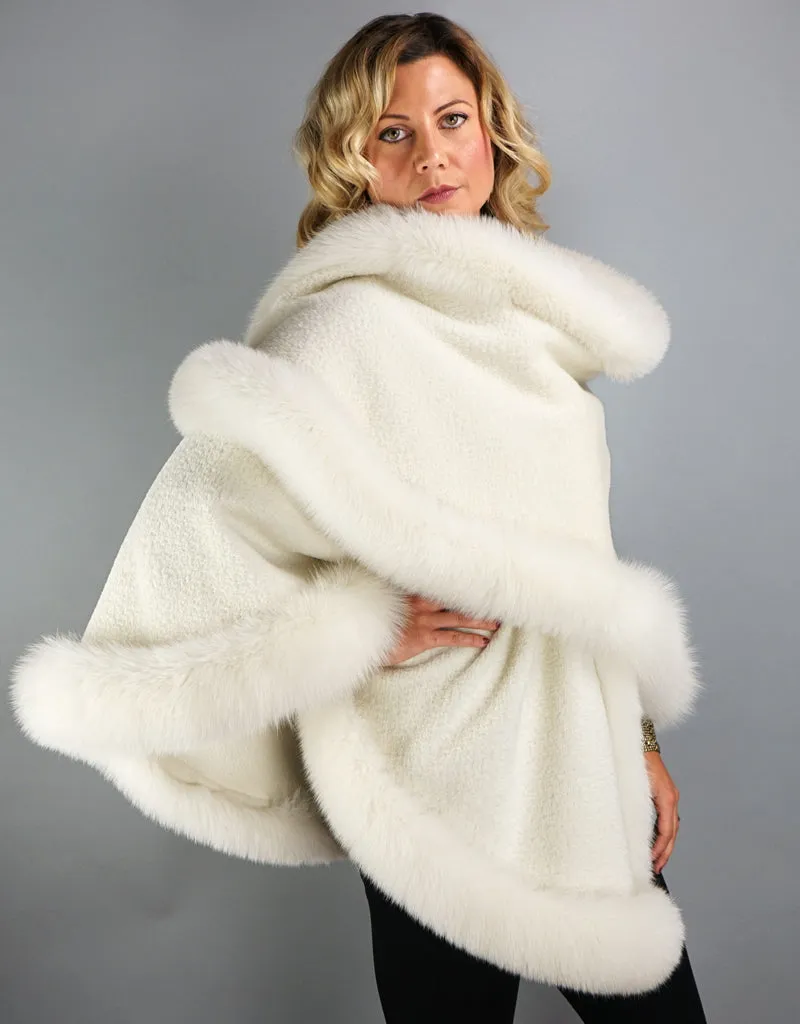 Alpaca Blend Medium Cape- Beige