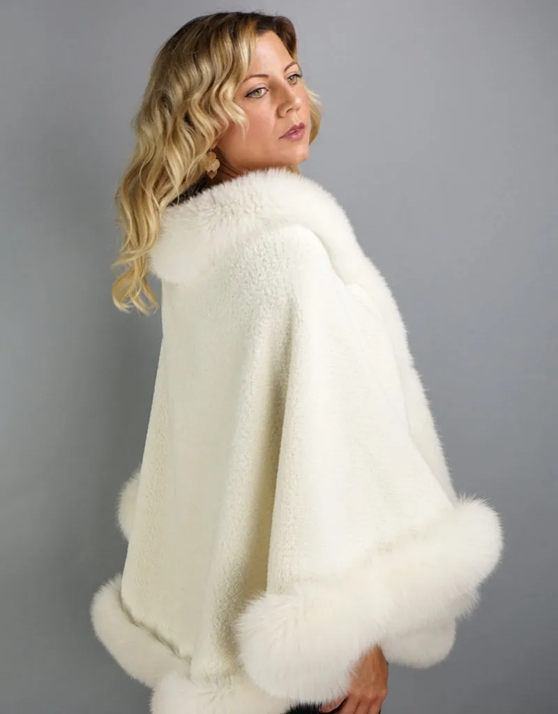 Alpaca Blend Medium Cape- Beige