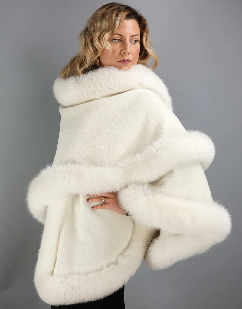 Alpaca Blend Medium Cape- Beige