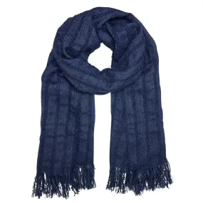 Alpaca Scarf | Navy Loop Knit