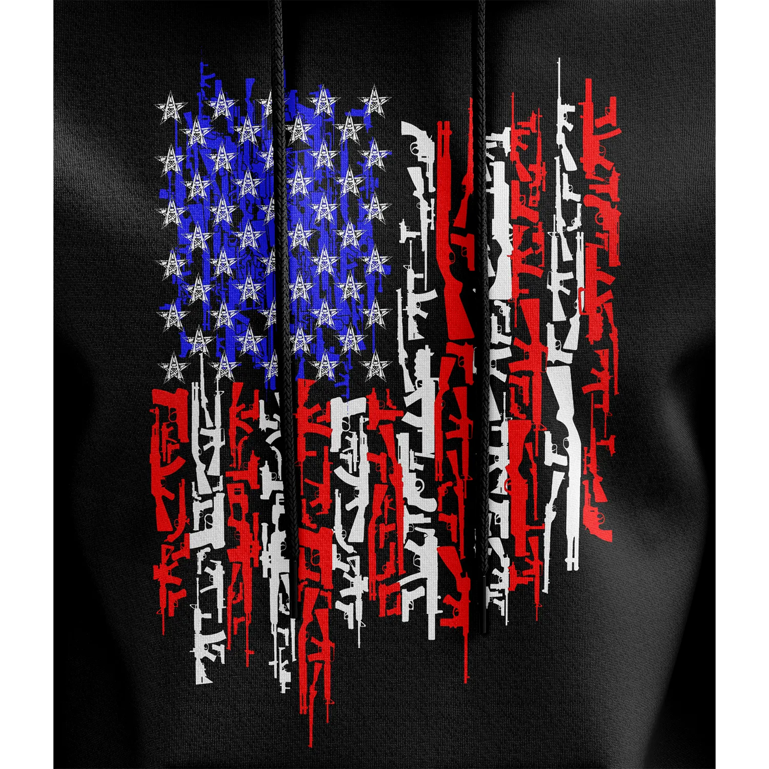 American Flag In Guns 2.0 Hoodie