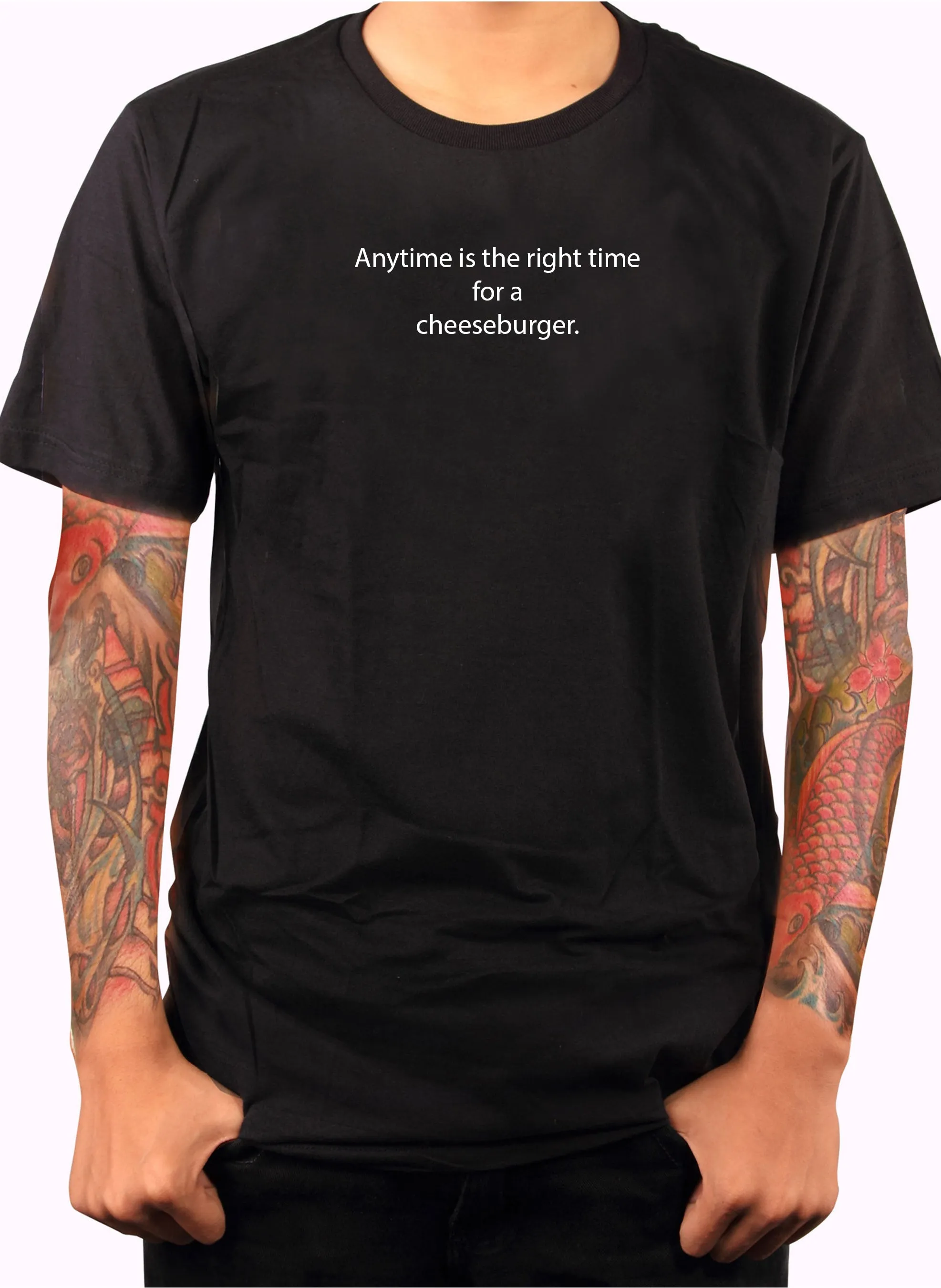 Anytime is the right time for a cheeseburger T-Shirt