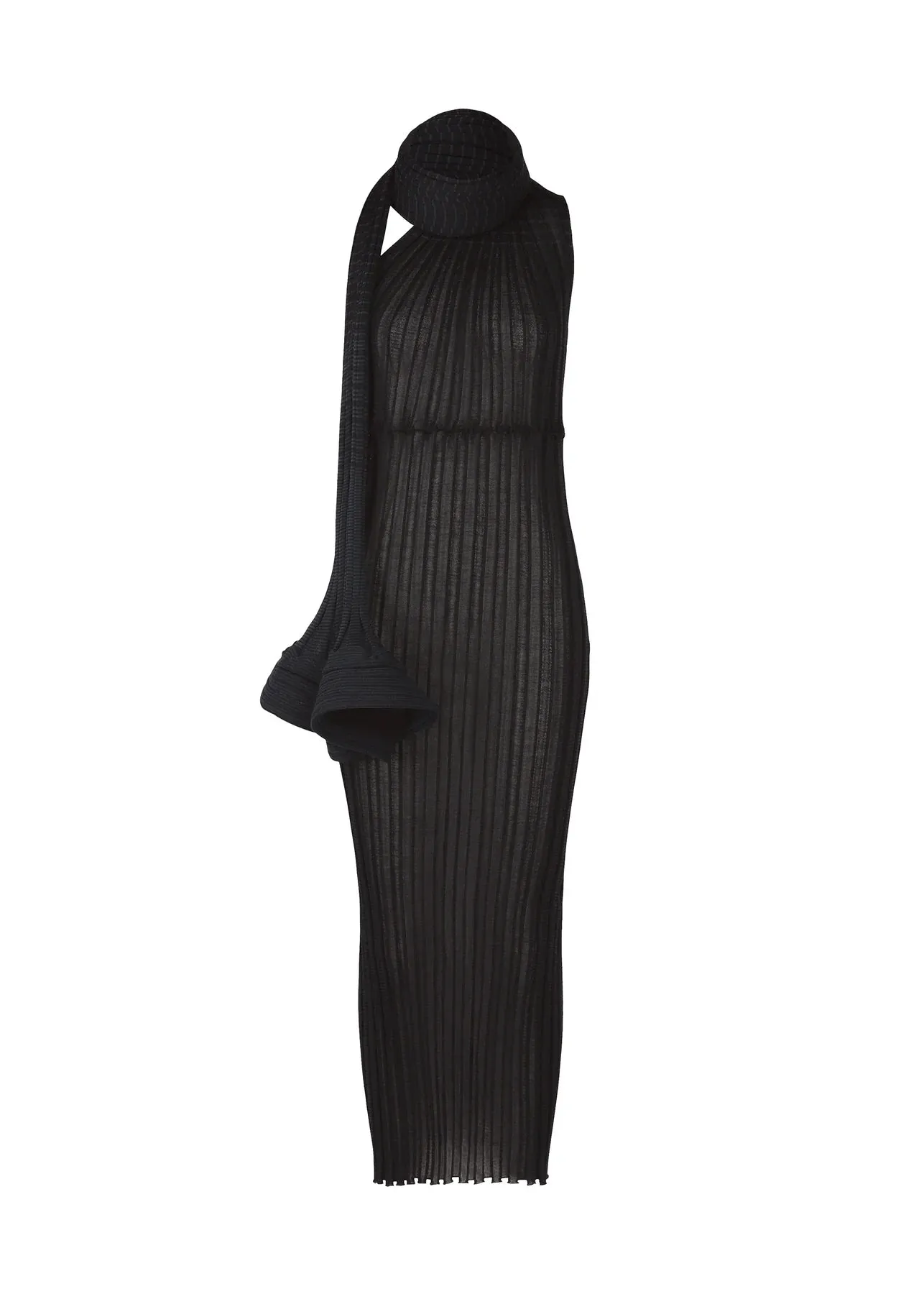 Asagao Dress in Black Hued by Issey Miyake