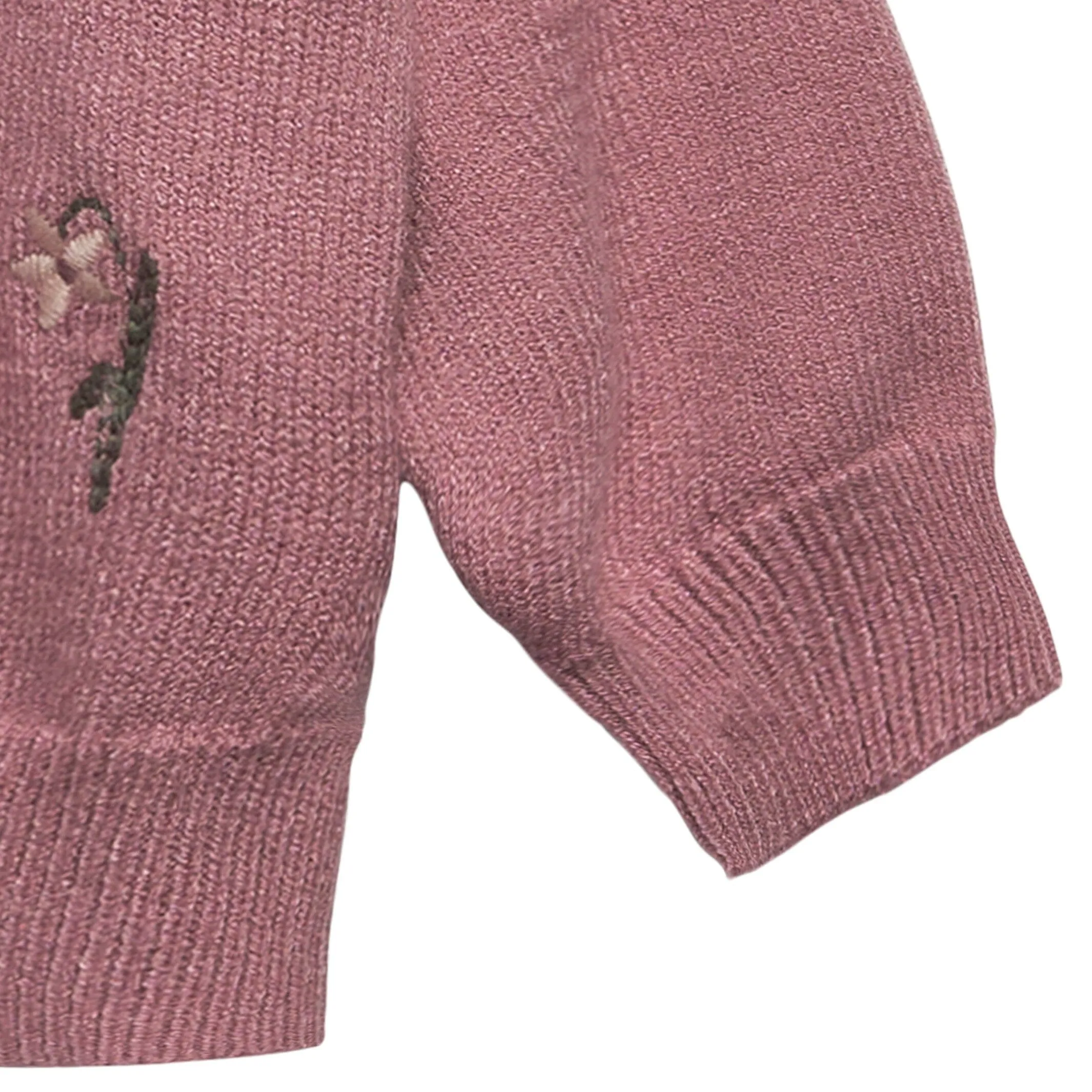 Baby Girls Rose Floral Embroidered Sweater