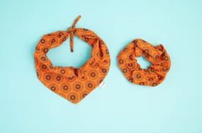 Bandana & Scrunchie Set in Orange