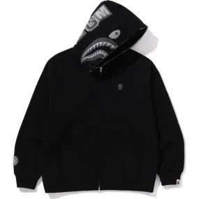 BAPE ONE POINT SHARK ZIP HOODIE BLACK