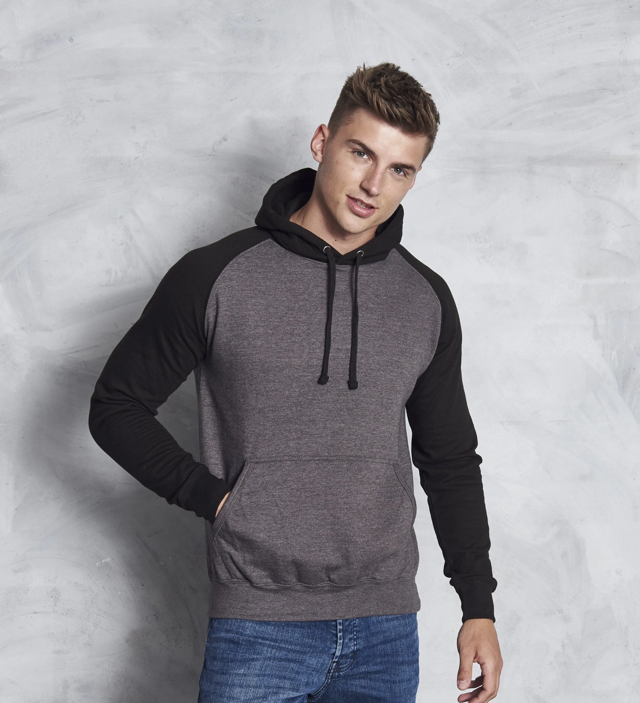 Baseball Hoodie | CHARCOAL/JET BLACK