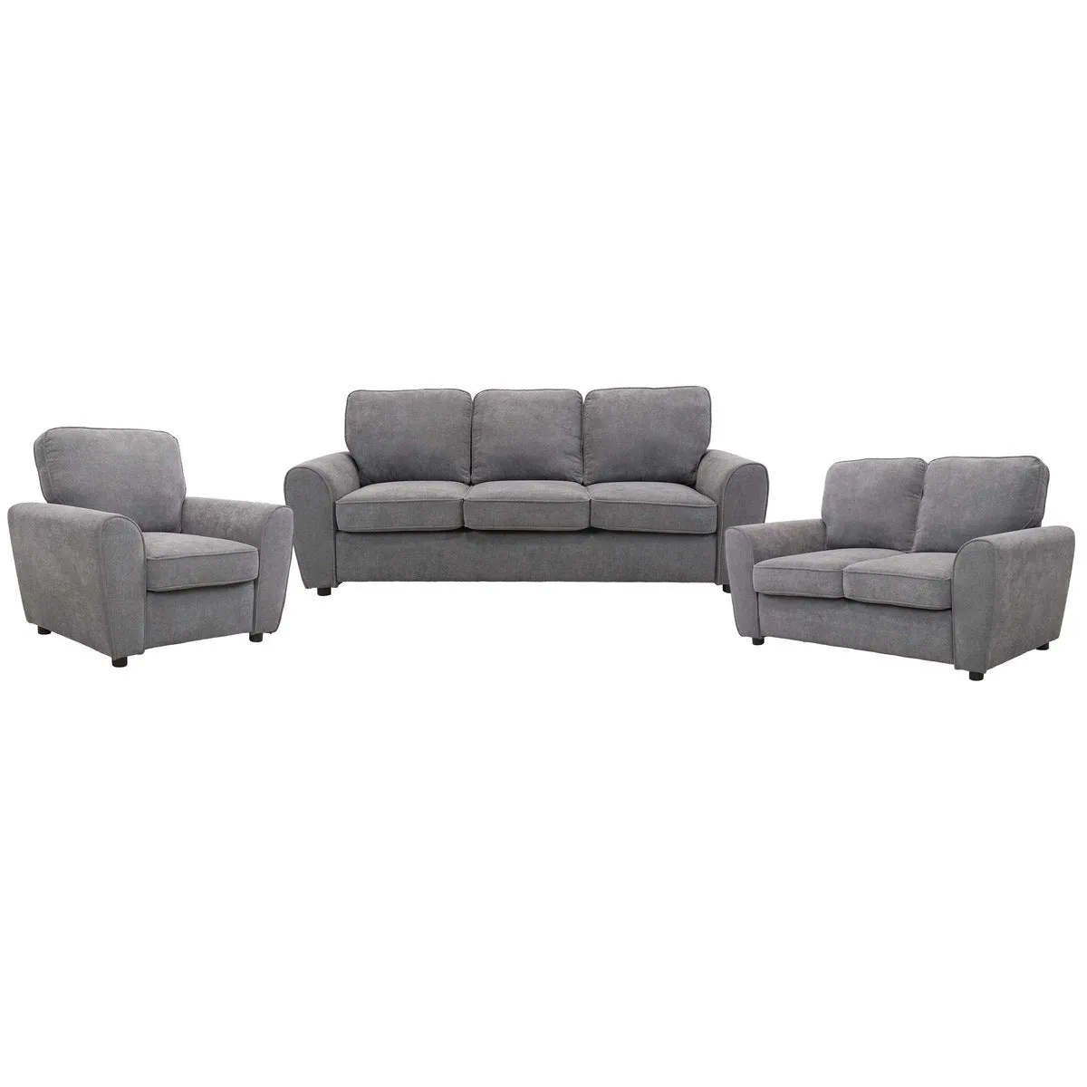 Bethany Collection Loveseat Grey Fabric