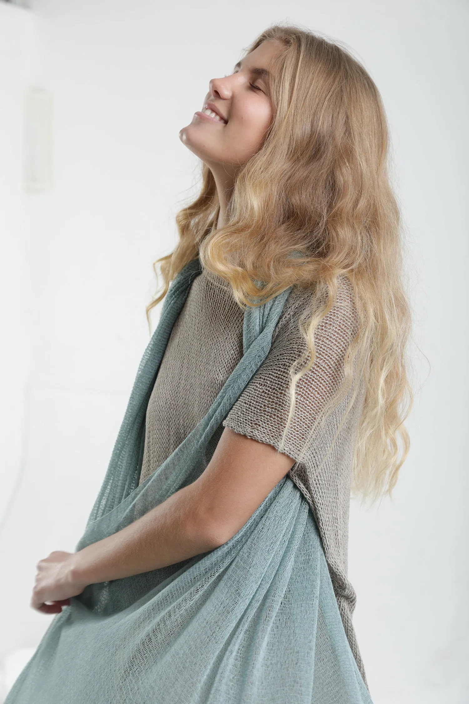 Big Air Bamboo Sheer Scarf - Light Teal