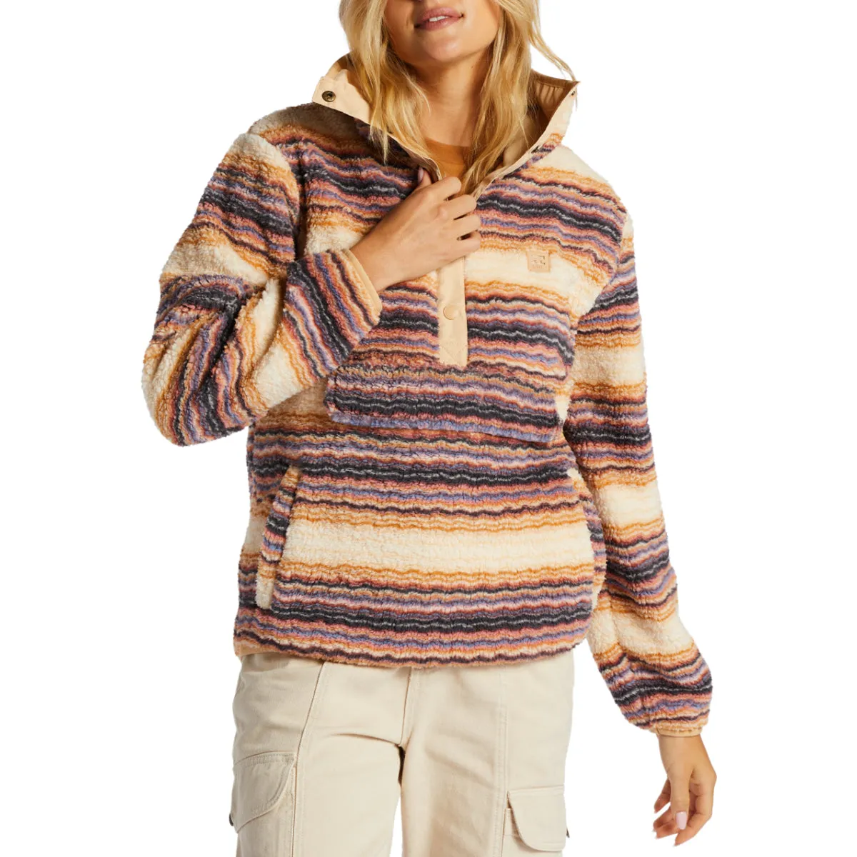 Billabong Women's Switchback Mock Neck Fleece Pullover Sweatshirt