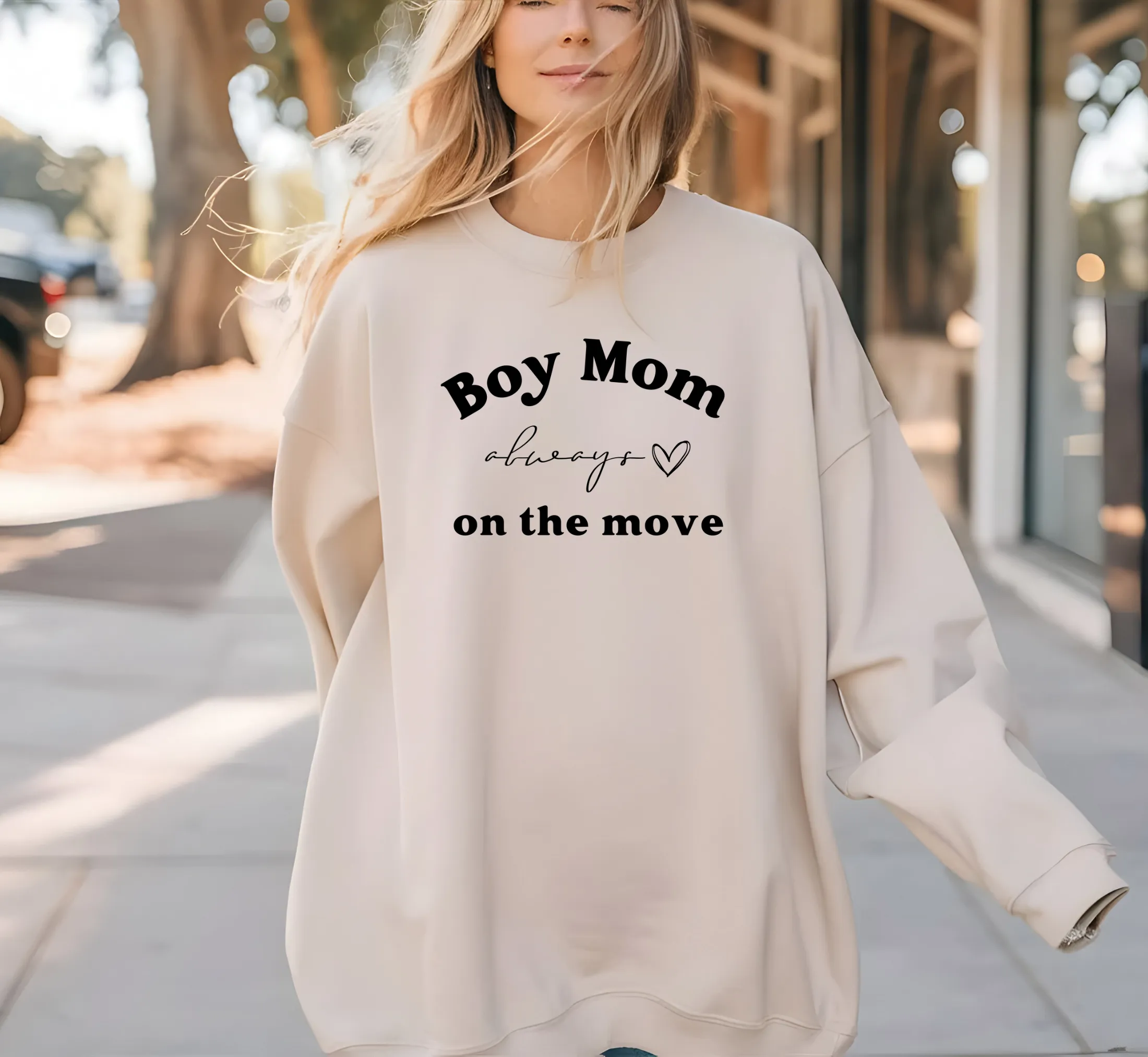 Boy Mom Sweatshirt Busy Mama Life Pullover