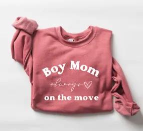 Boy Mom Sweatshirt Busy Mama Life Pullover