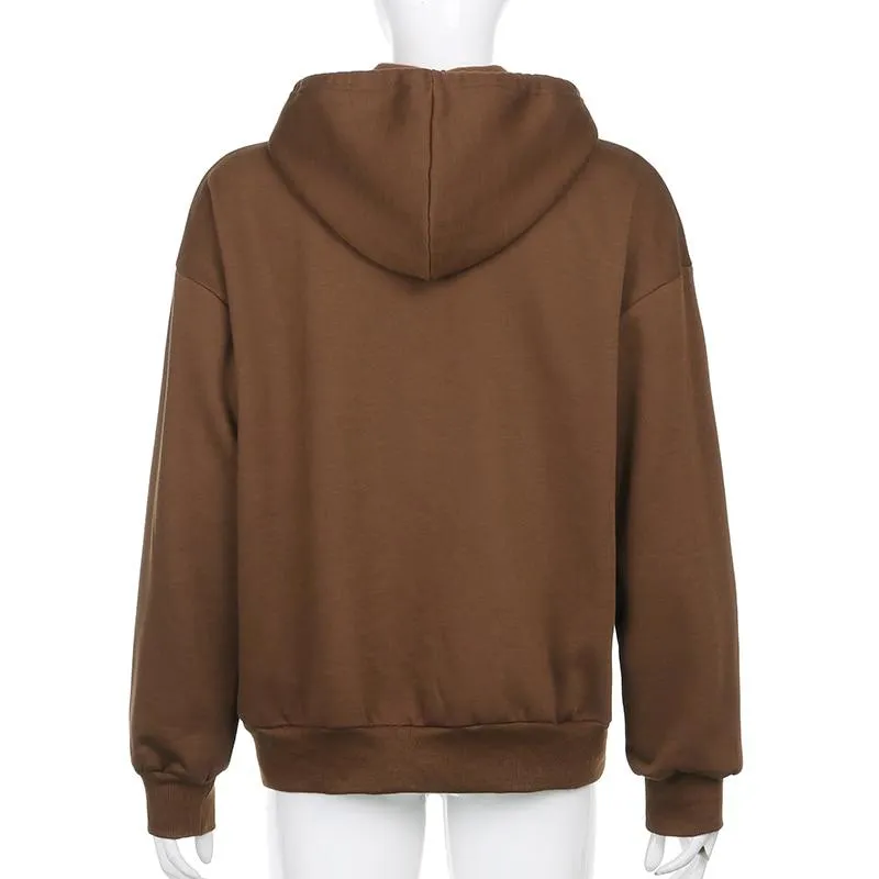 Brown Zip Hoodie