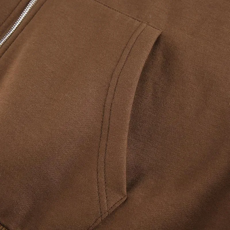 Brown Zip Hoodie