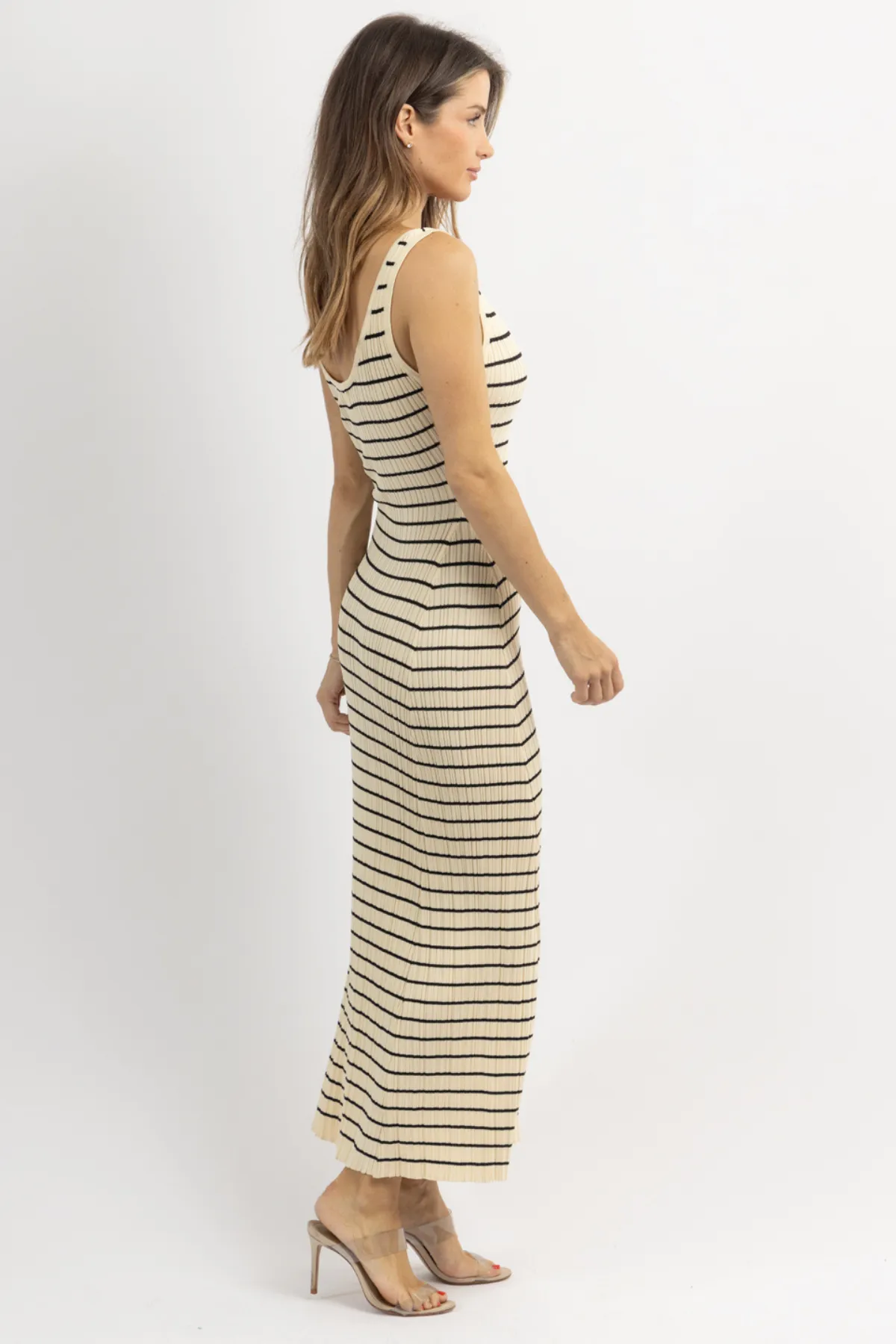 CAM CONTRAST STRIPED DRESS