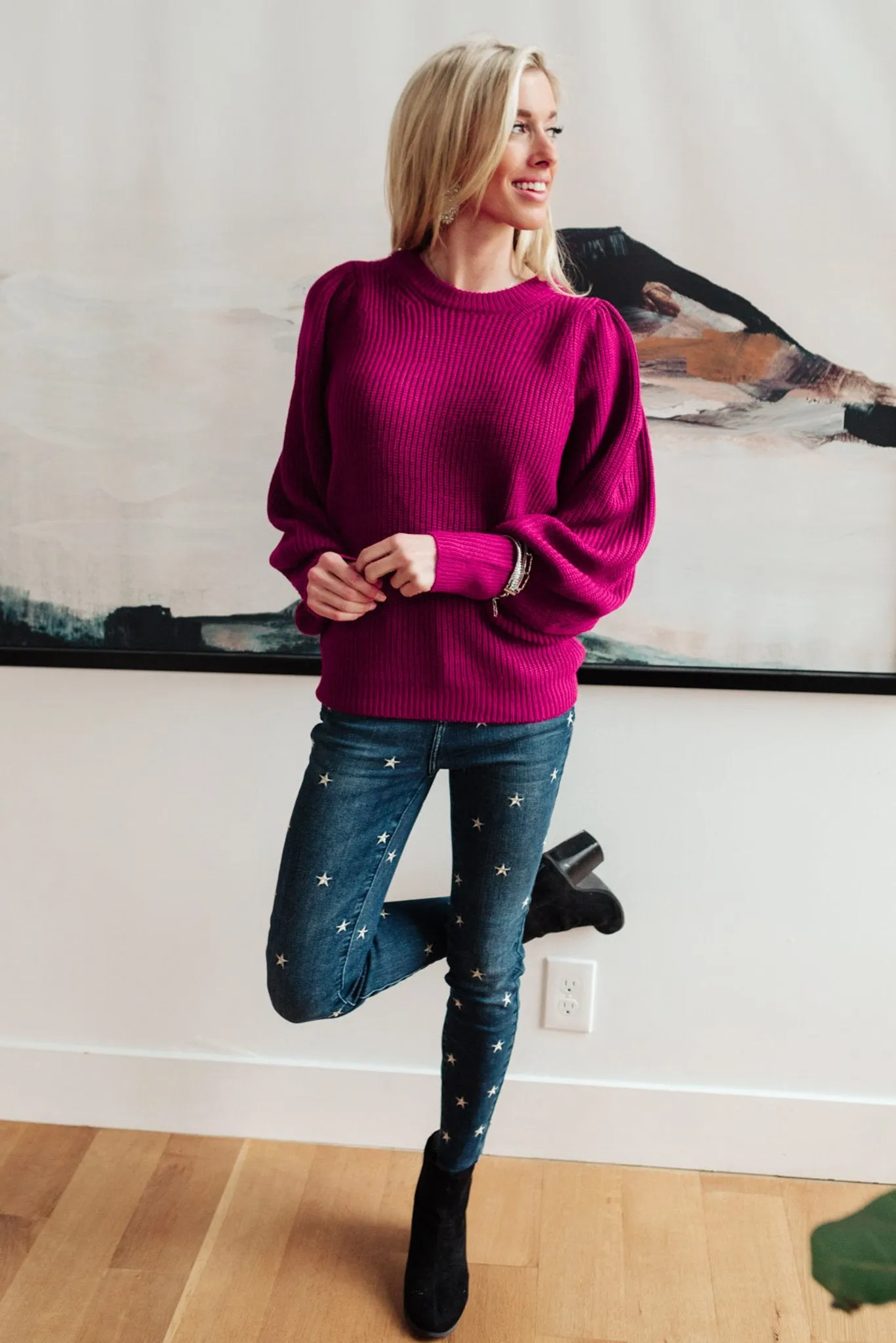 Candy Sweet Sweater in Magenta