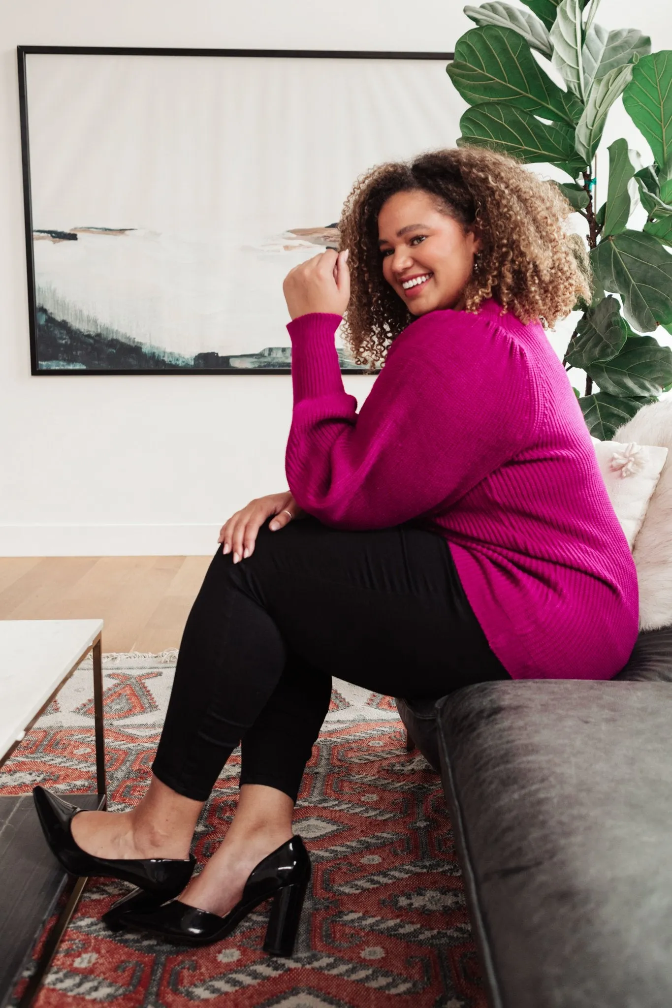 Candy Sweet Sweater in Magenta