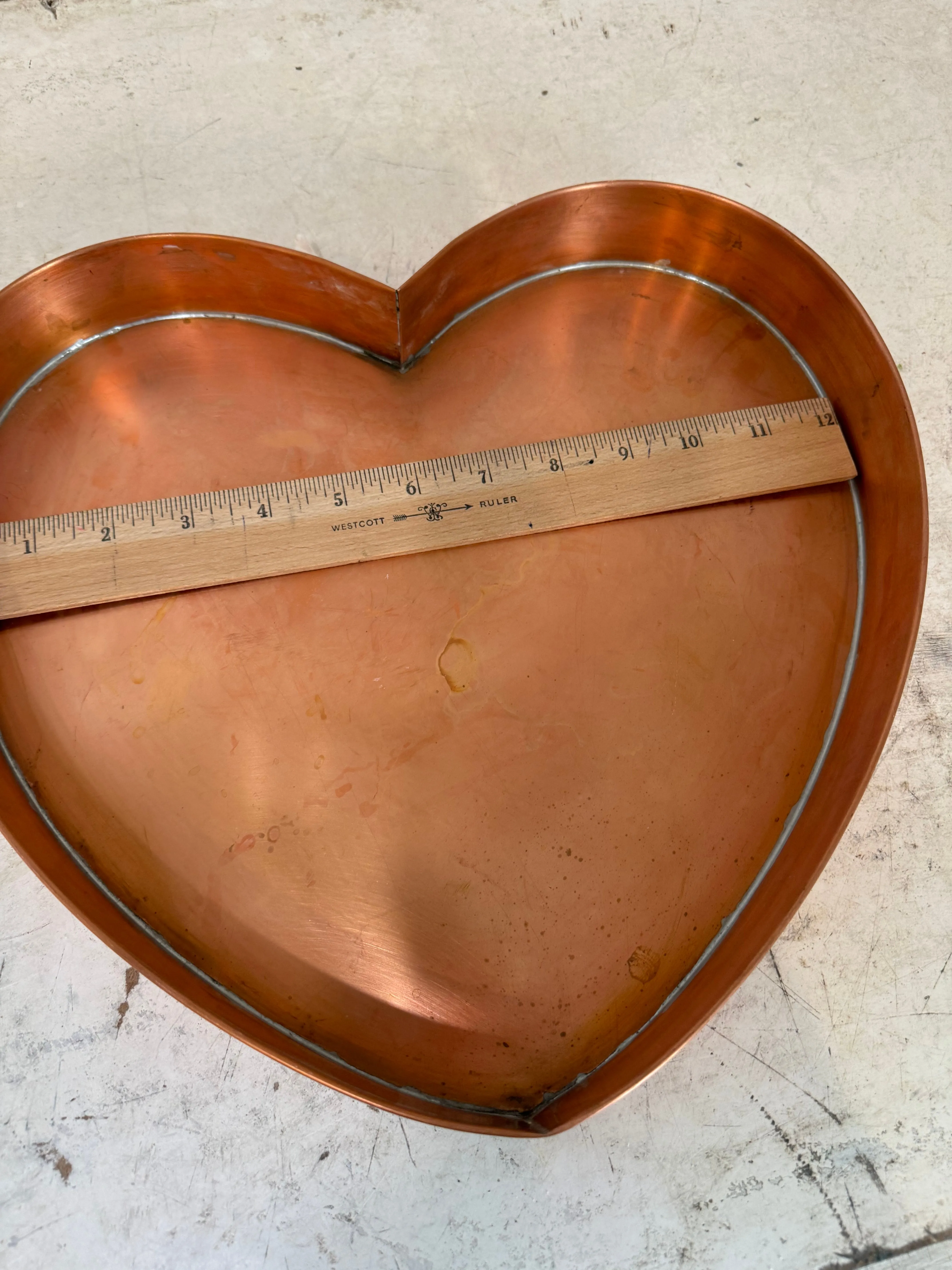 Cape Cod Copper Works Large Heart Copper Pan