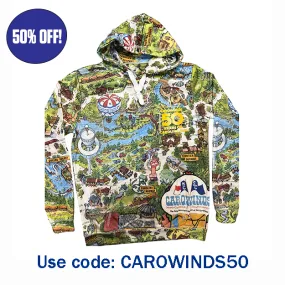 Carowinds Park Map Hoodie