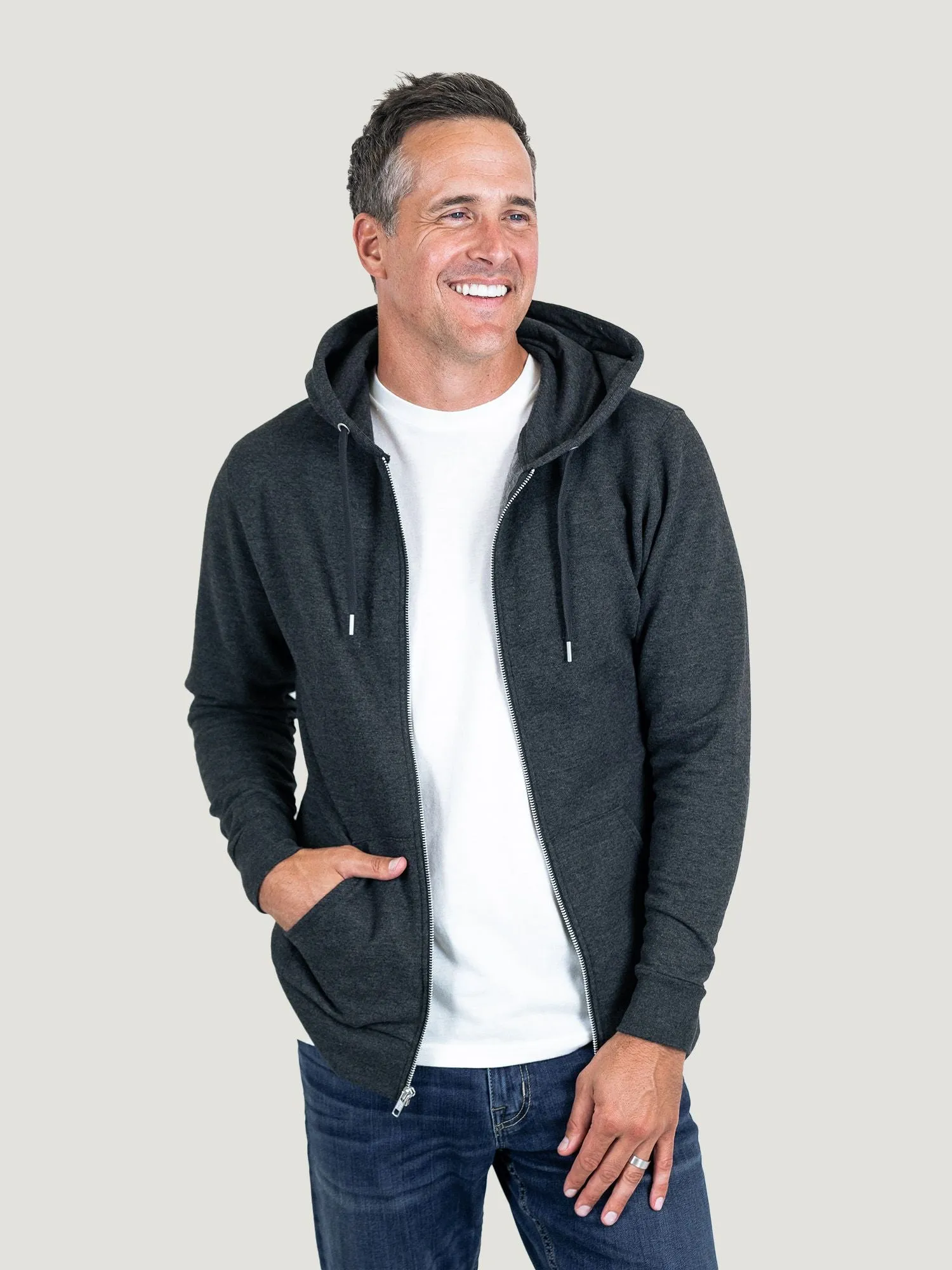 Charcoal Zip-Up Hoodie