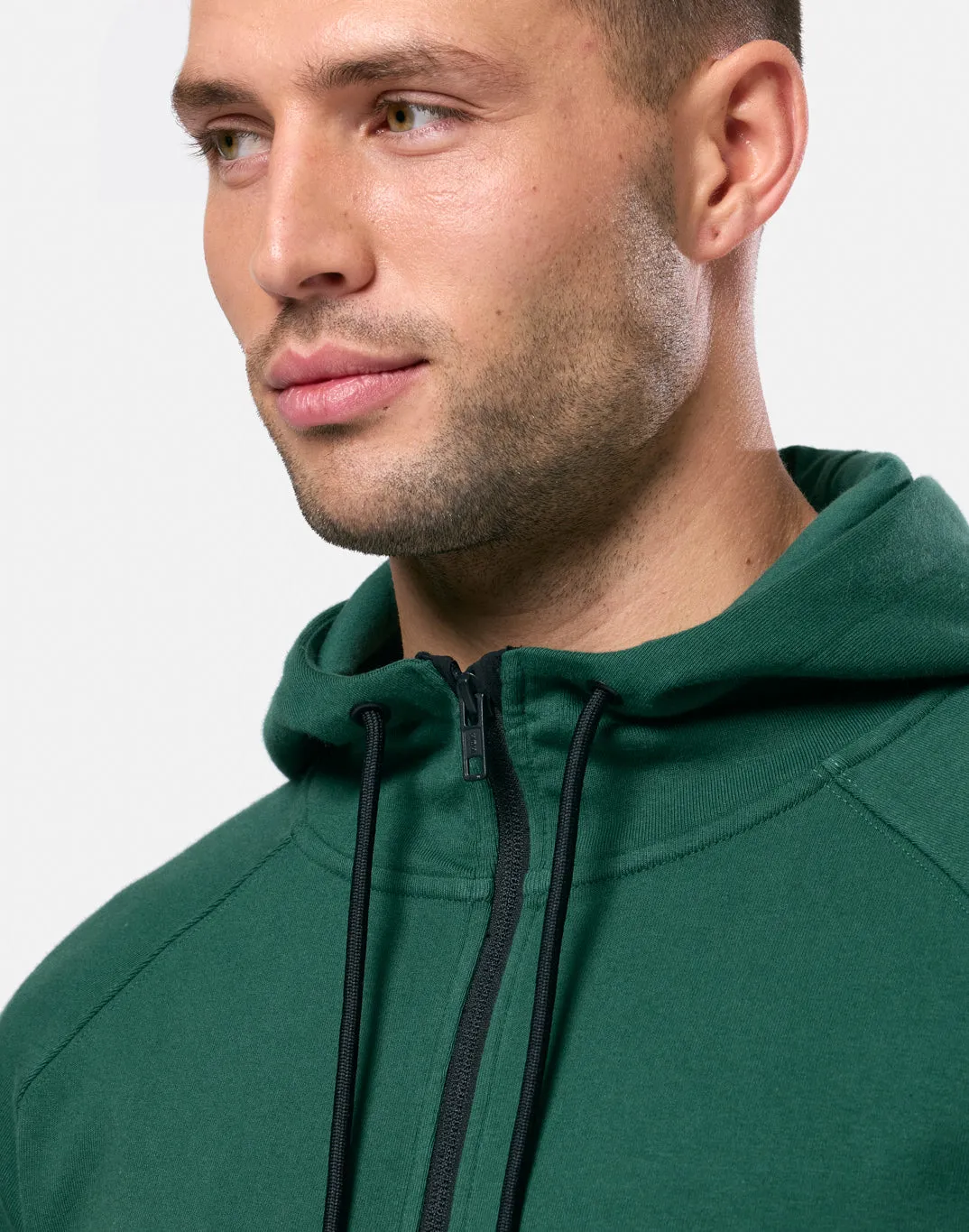 Chill Patch Zip Hoodie in Willow Green