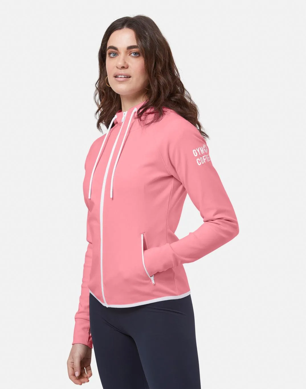 Chill Zip Hoodie in Pink Rose