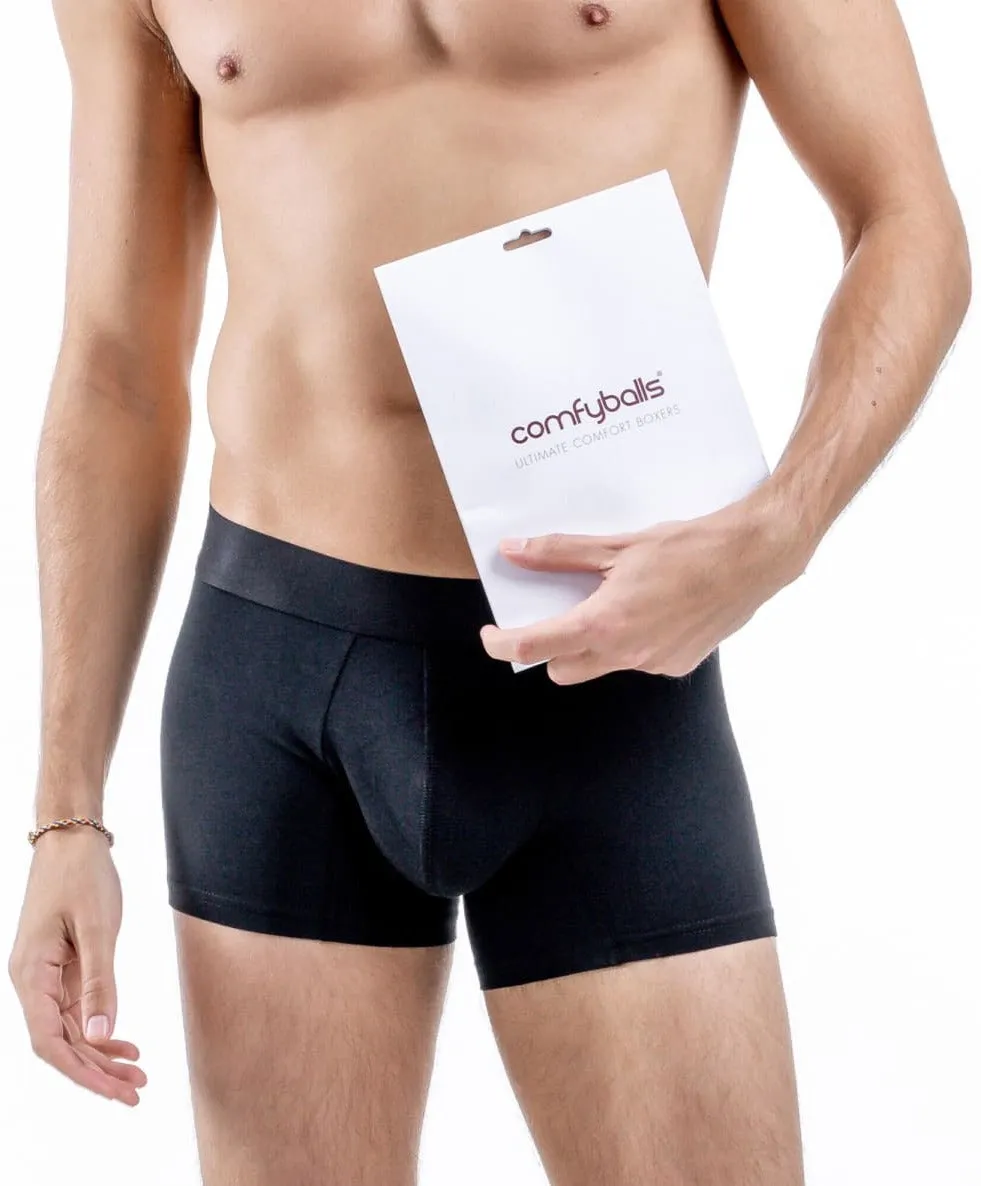 Comfyballs Black No Show Cotton Regular