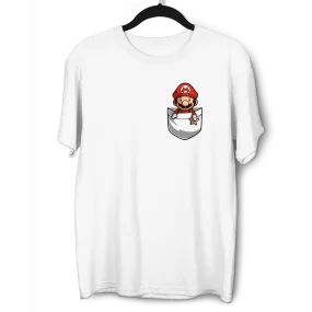 Cute Super Mario in the pocket Tee Nintendo SNES for All retro Minds