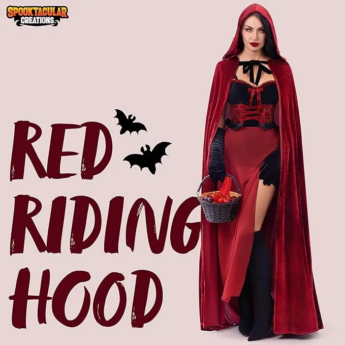 Dark Red Riding Hood Costume Adult