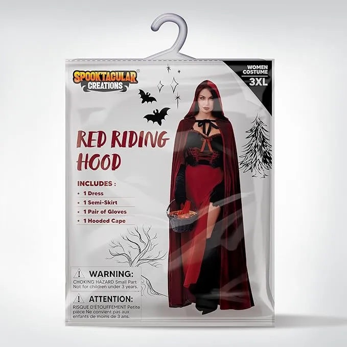 Dark Red Riding Hood Costume Adult