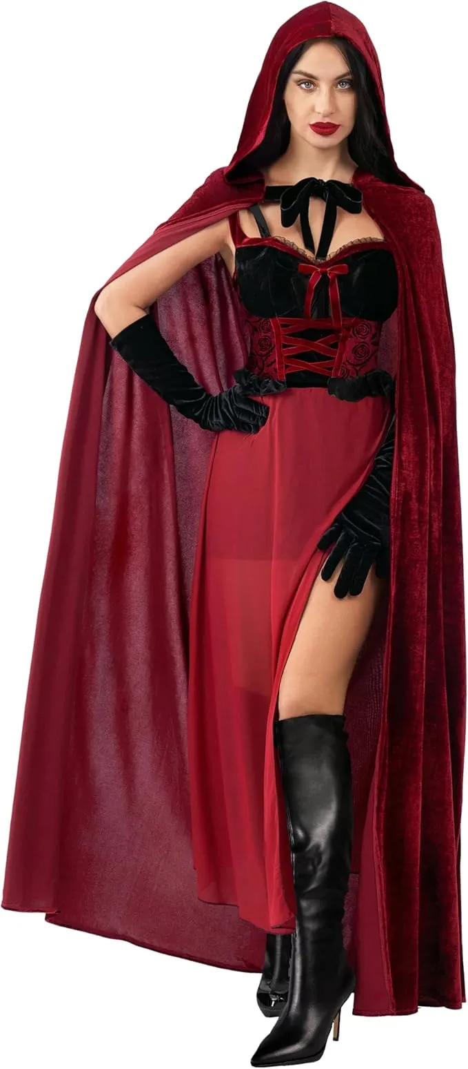 Dark Red Riding Hood Costume Adult