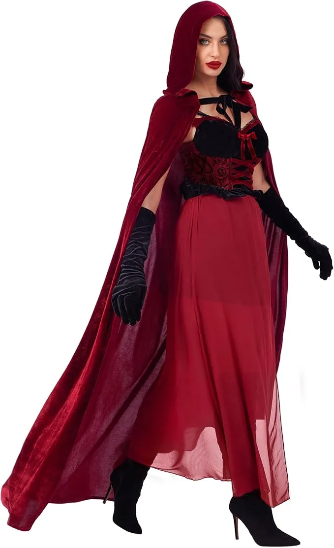 Dark Red Riding Hood Costume Adult