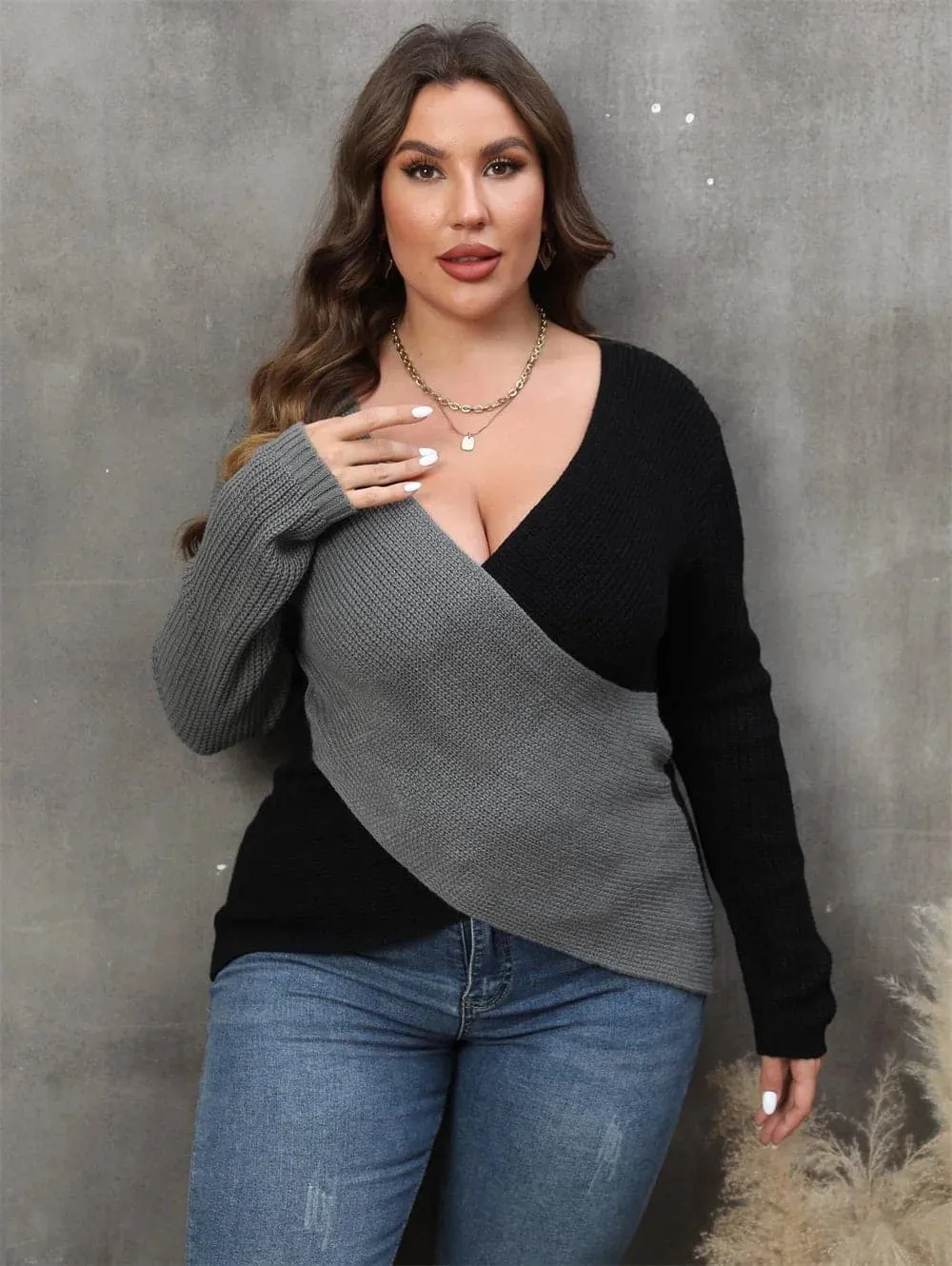 Deep V-Neck Sweater