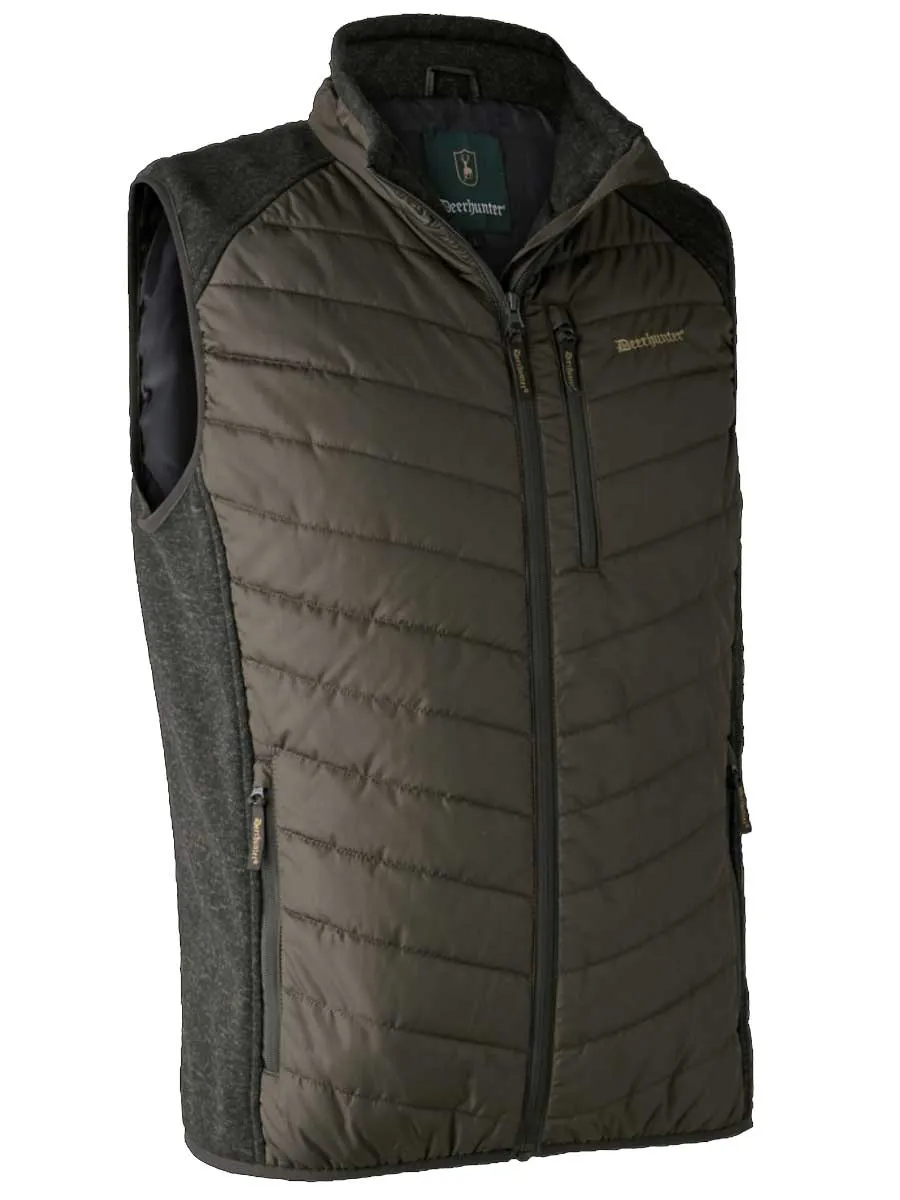 DEERHUNTER Moor Padded Waistcoat w.Knit - Mens - Timber