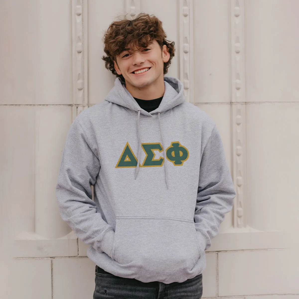 Delta Sig Greek Letter Graphic Hoodie