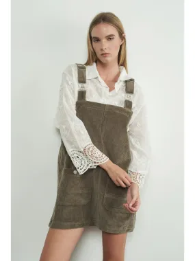 Drew Corduroy Overall Dress