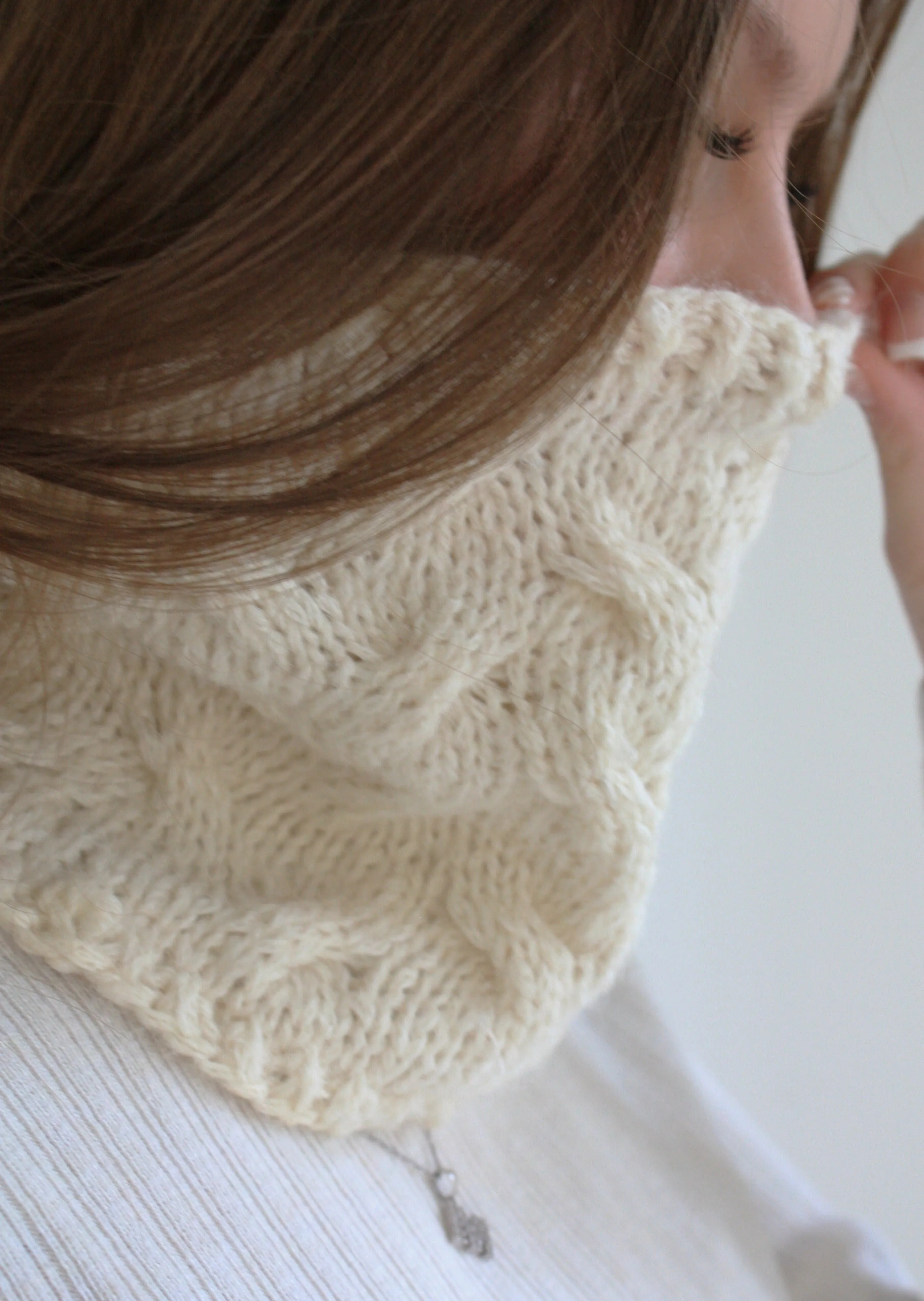 Easy Cable Knitting Pattern - Sastrugi Cowl