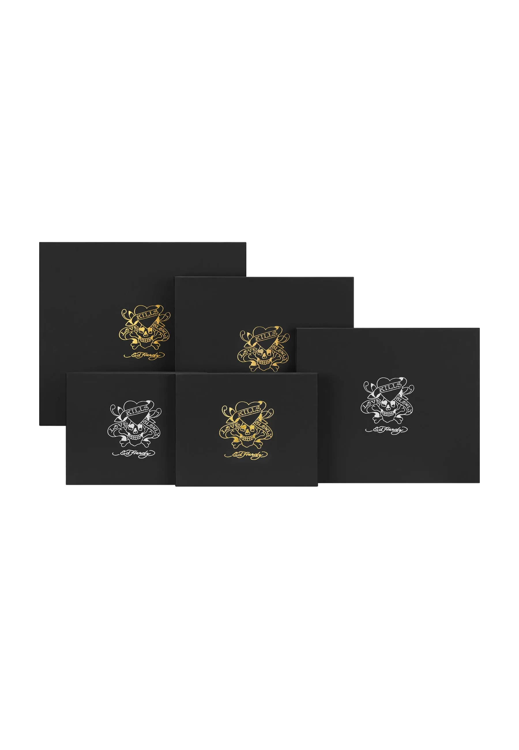 ED HARDY GIFT BOX 5 - BLACK/GOLD - L