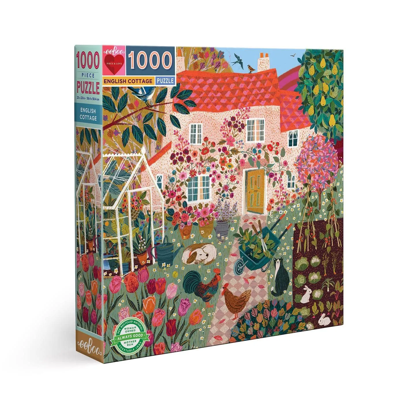 Eeboo Puzzle English Green Market 1000pc