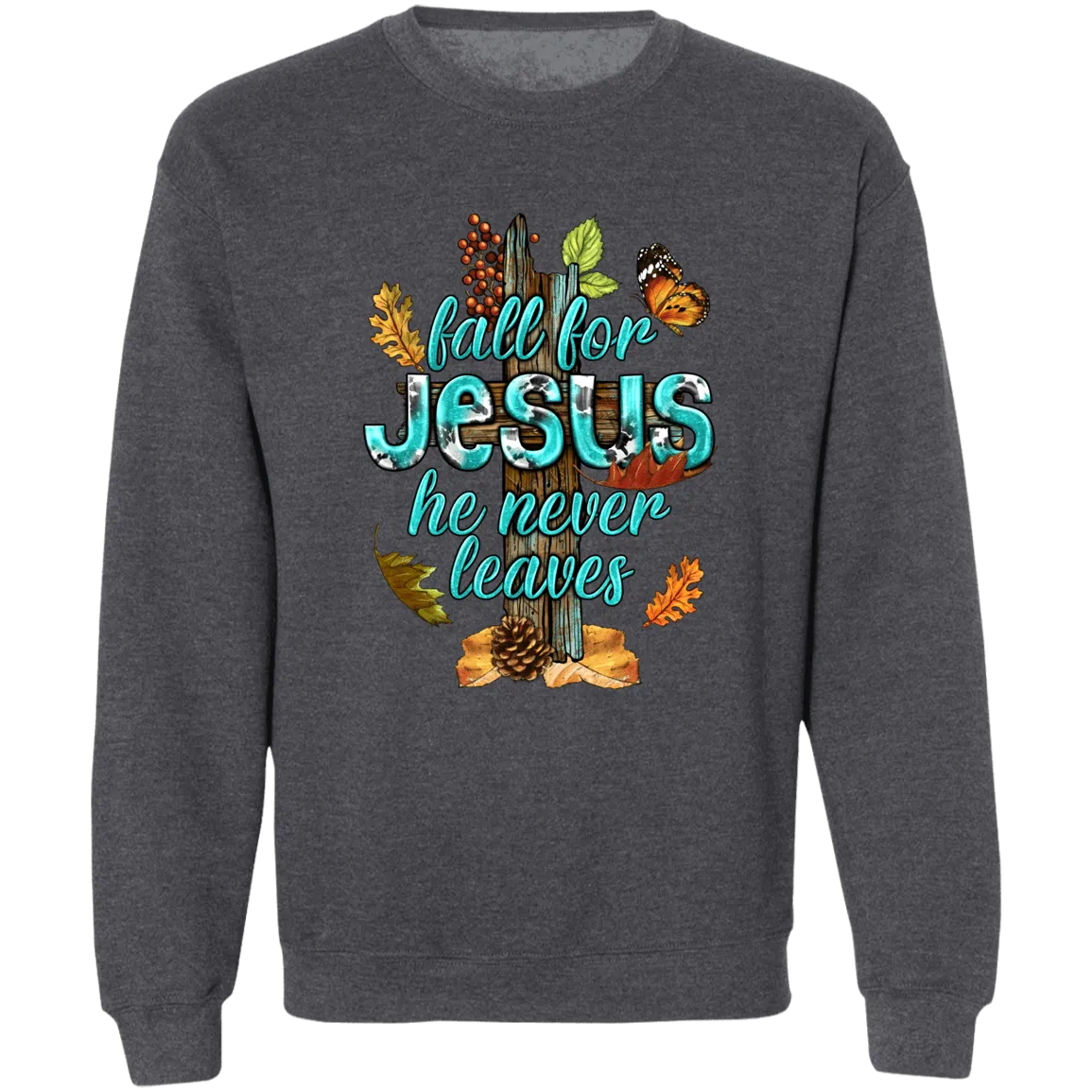 Fall for Jesus Unisex Crewneck Pullover Sweatshirt